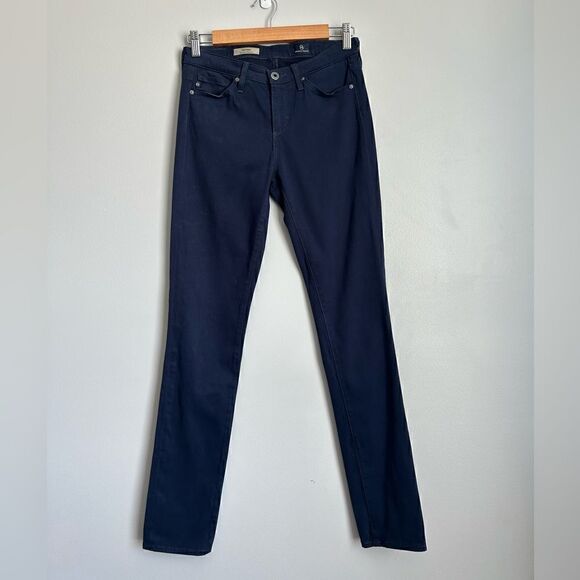 AG Adriano Goldschmied The Prima Mid Rise Cigarette Skinny Pants in Blue - Picture 2 of 11